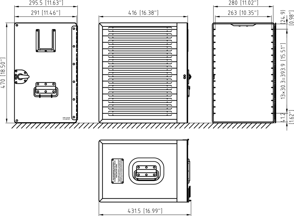 Drawing for KSSU Standard Container (Slam Lock)