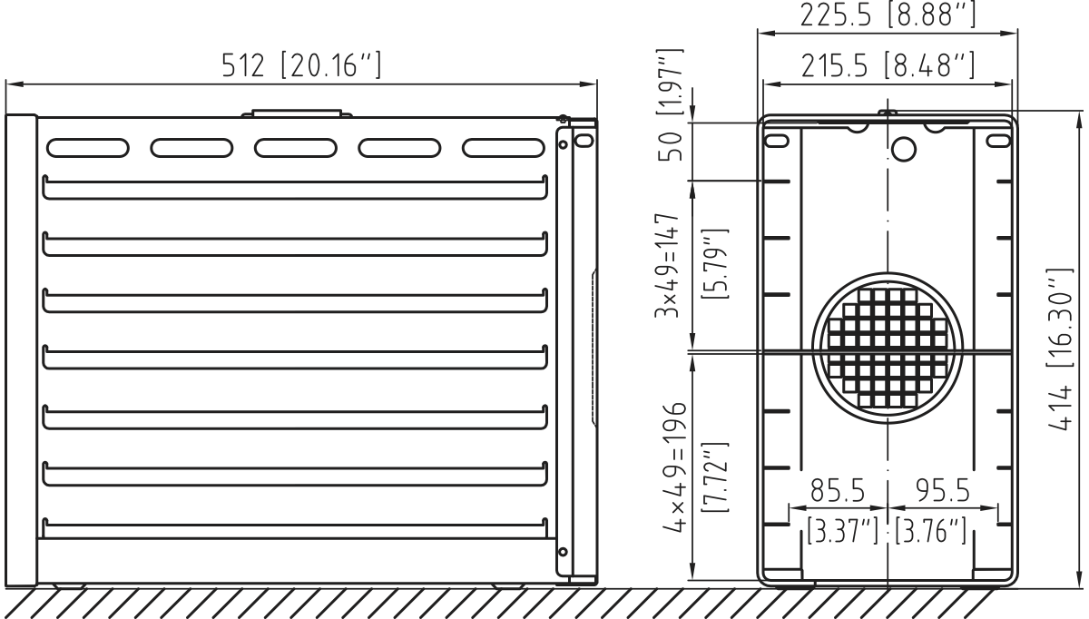 Drawing for ATLAS Extended Oven Rack( for 48 meals)