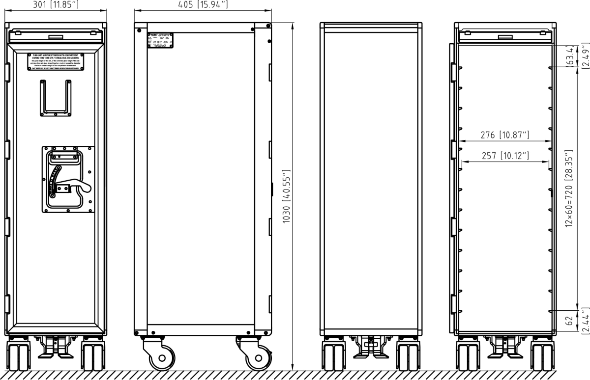 Drawing for Lightweight HS Cart with Dry Ice Tray